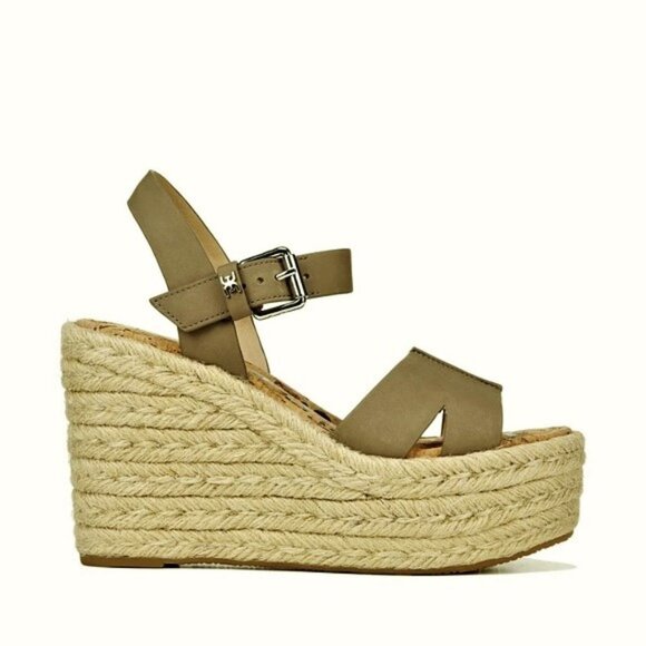 Sam Edelman Maura Platform wedges espadrilles 10,5 M new grey - Picture 1 of 12